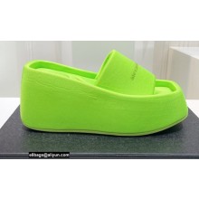 Alexander Wang Heel 10 Platform 6cm Taji Slide Sandals In Lycra Green 2022