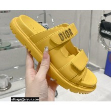 Dior Lambskin DiorAct Slides Yellow 2022