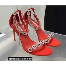 Aquazzura Heel 9.5cm Love Link Sandals Red 2022