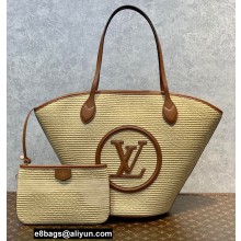 Louis Vuitton knitted raffia Saint Jacques Bag M59963 Caramel Brown