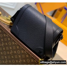 Louis Vuitton Taiga leather New Flap Messenger Bag M30807 Black