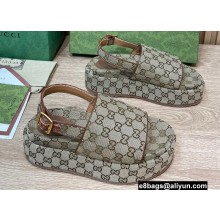 Gucci Heel 5.5cm Platform GG Sandals 22 2022
