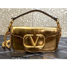 Valentino VLogo Signature Loco Small Shoulder Bag Gold 2022