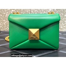 Valentino ONE STUD Nappa Bag With Chain Green 2022