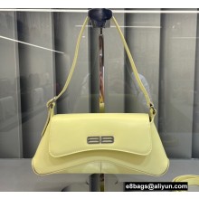 Balenciaga XX Small Flap Bag in box calfskin Yellow 2022
