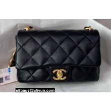 Chanel Lambskin Small Flap Bag AS3214 Black 2022