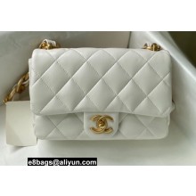 Chanel Lambskin Small Flap Bag AS3214 White 2022
