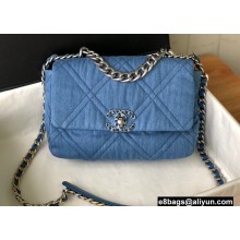 CHANEL 19 Handbag in Denim AS1160 Light Blue 2022