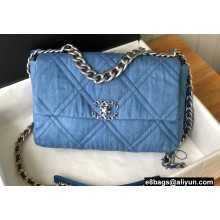 CHANEL 19 Handbag in Denim AS1161 Light Blue 2022