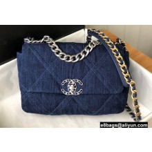 CHANEL 19 Handbag in Denim AS1160 Dark Blue 2022
