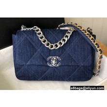 CHANEL 19 Handbag in Denim AS1161 Dark Blue 2022