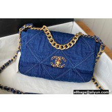 CHANEL 19 Handbag in Denim AS1160 Blue 2022