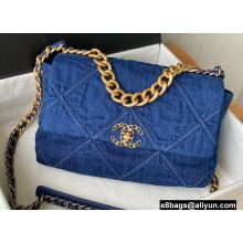 CHANEL 19 Handbag in Denim AS1161 Blue 2022