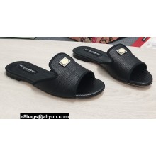Dolce & Gabbana Iguana-print calfskin Slides Black 2022