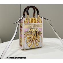 Fendi x Versace Mini Sunshine Shopper Bag Fendace Printed White 2022