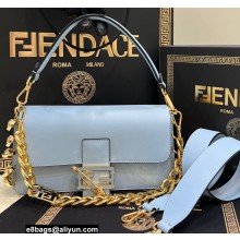 Fendi x Versace Fendace Brooch Baguette Bag Light Blue 2022