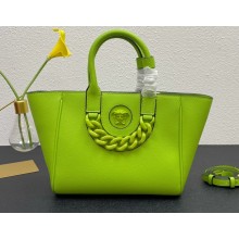 Versace La Medusa Chain Tote Bag Lime Green