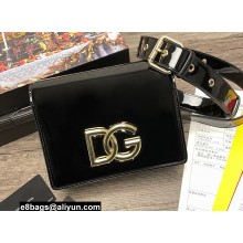 Dolce & Gabbana Calfskin 3.5 crossbody bag Patent Black