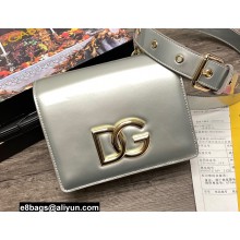 Dolce & Gabbana Calfskin 3.5 crossbody bag Patent Silver
