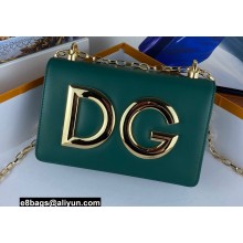 Dolce & Gabbana Calfskin 3.5 Chain Shoulder bag Green