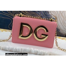 Dolce & Gabbana Calfskin 3.5 Chain Shoulder bag Pink