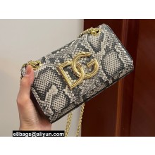 Dolce & Gabbana Calfskin 3.5 Chain phone bag Python Print