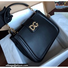 Dolce & Gabbana DG Amore Tote Bag in Calfskin Black