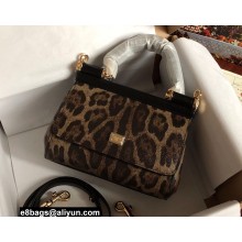 Dolce & Gabbana Small Sicily bag in Leopard-print