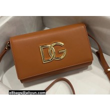 Dolce & Gabbana Calfskin 3.5 clutch bag Brown