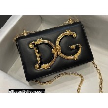 Dolce & Gabbana leather DG Girls shoulder bag Black