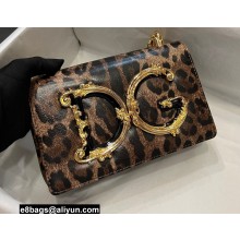 Dolce & Gabbana leather DG Girls shoulder bag Leopard Print
