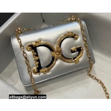 Dolce & Gabbana leather DG Girls shoulder bag Silver