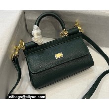 Dolce & Gabbana Small Sicily bag in Dauphine Calfskin Green