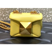 Valentino ONE STUD Nappa Micro Bag With Chain Yellow 2022