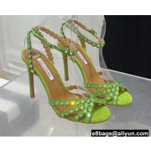 Aquazzura Heel 10.5cm Tequila Plexi Sandals Light Green 2022