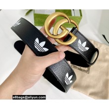 Gucci x Adidas Width 4cm GG Marmont belt Black/Gold 2022