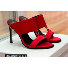 Balmain Heel 10.5cm Satin Paola Mules Red 2022