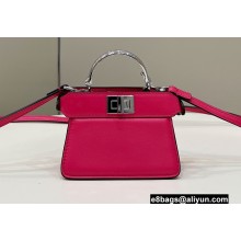 Fendi padded nappa leather Peekaboo ISeeU Micro Bag Fuchsia 2022
