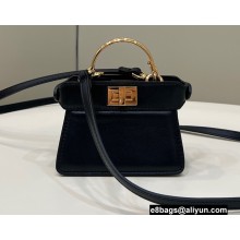 Fendi padded nappa leather Peekaboo ISeeU Micro Bag Black 2022