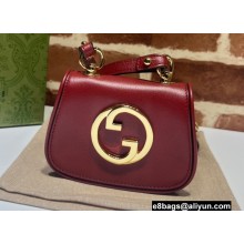 Gucci Blondie card case wallet 698635 leather Burgundy 2022