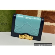 Gucci GG card case wallet 676150 Blue 2022