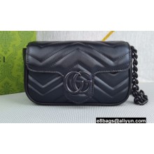 Gucci GG Marmont belt bag ‎699757 Resin Black 2022