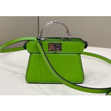 Fendi padded nappa leather Peekaboo ISeeU Micro Bag Green 2022
