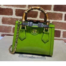 Gucci Diana lizard mini Top Handle bag 675800 Grass Green 2022
