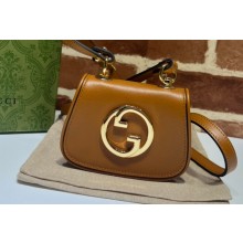 Gucci Blondie card case wallet 698635 leather Brown 2022