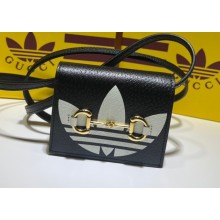 Gucci x Adidas card case with Horsebit Bag 702248 leather Black 2022