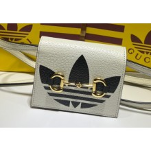Gucci x Adidas card case with Horsebit Bag 702248 leather White 2022