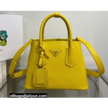 Prada Double Saffiano leather mini bag 1BG443 Yellow 2022