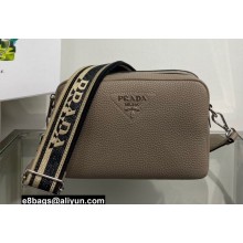 Prada Leather bag with shoulder strap 1BH082 Clay Gray 2022