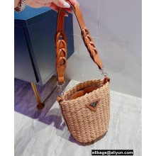 Cheap Sale Prada raffia Shoulder bag Beige 2022